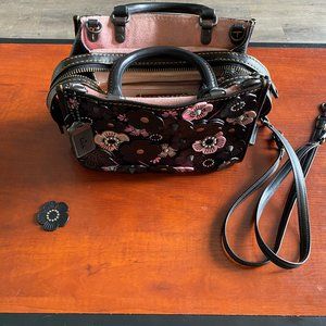 Coach Rogue 25 Tea Rose Black and Pink